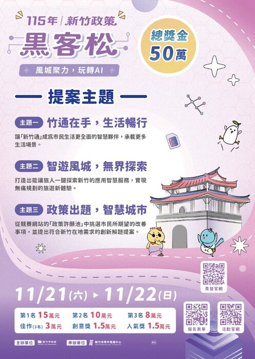 新竹市政府辦理115年度新竹政策黑客松競賽活動圖片