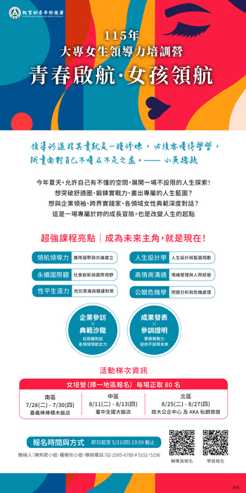 115年大專女學生領導力培訓營圖片
