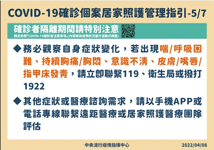 【防疫公告】確診者居家照護原則指引七步驟圖片